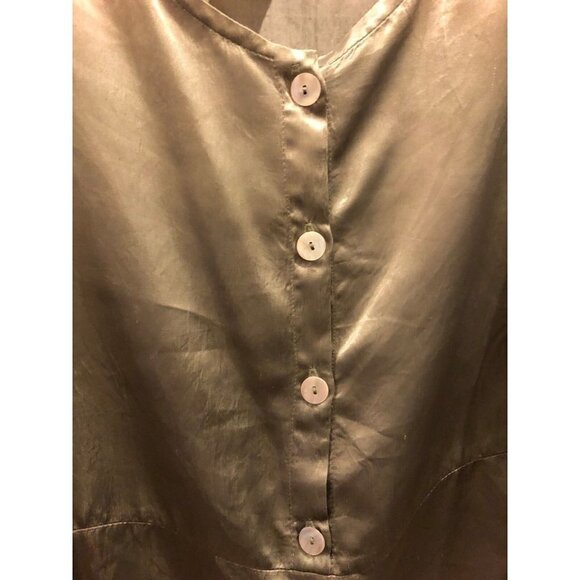 Carol Turner Collection Seafoam Green Crop Long Sleeve Acetate Top Shirt Small - Picture 3 of 6